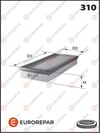 EUROREPAR 1607193180 - Hava Filtresi - Psa 206/206+/307/c4