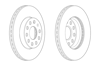 FERODO DDF2400C-1 - Fren Diski Ön - Vw Golf7-polo-a3-leon-ibiza