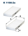 FILTRON 1198-2X - Polen Filtresi - Japon Civic (es, Ep, Eu) : Crv (rd) 2.0/2.2 I-ctdi 02-06