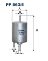 FILTRON 836 - Yakit Filtresi - Mercedes W124-202-210