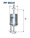 FILTRON 836 - Yakit Filtresi - Mercedes W124-202-210