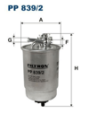 FILTRON 839 - Yakit Filtresi - Vw Golf4-bora-lt-a3-toledo-passat
