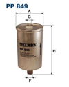 FILTRON 849 - Yakit Filtresi - Vw A80-a100-a6
