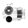 GATES OAP7048 - Alternatör Kasnagi - Fiat Doblo/bravo/marea