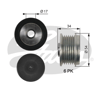 GATES OAP7135 - Alternatör Kasnagi - Bmw E81-e82-e90-e91-e93-f20