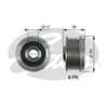 GATES OAP7168 - Alternatör Kasnagi - Kore Santafe/grandeur/optima/sorento