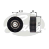 GATES T36393 - V Kayis Gergi Rulmani - Bmw Freelander 2/mondeo