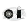GATES T36435 - V Kayis Gergi Rulmani - Mercedes 205-221-207-222-212-204