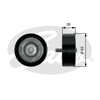 GATES T36437 - V Kayis Gergi Rulmani - Mercedes (w204)