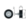 GATES T36536 - V Kayis Gergi Rulmani - Ford Transit V-347/v-363