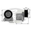 GATES T38204 - V Kayis Gergisi Komple - Ford Transit V-184/mondeo