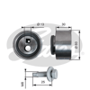 GATES T41139 - Triger Gergi Rulmani - Psa 206/307/406/partner