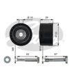 GATES T42140 - Eksantrik Gergi Rulmani - Fiat Doblo/linea/bravo/fiat 500/giulietta/combo D