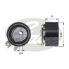 GATES T43014 - Eksantrik Gergi Rulmani - Renault Clio/kango/megan/logan/micra/note/qashqai