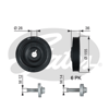 GATES TVD1126A - Krank Kasnagi - Renault Clio Ii-iii-symbol Thalia-mgn Ii-iii-fluence-kng Ii-iii-modus