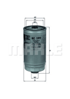 MAHLE KC199 - Yakit Filtresi - Kore Starex/accent Adm/getz/matrix/santafe//rio/magentis/trafic/boxer/palio/ducato
