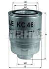 MAHLE KC46 - Yakit Filtresi - Japon L200 (k14, K64, K74) : L300 (p15) 87-08 : Pajero (l0, L1, V4) 86-99 : Canter (fe511, Fe711) 2.8 D 05-08