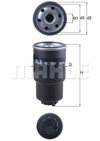 MAHLE KC584 - Yakit Filtresi - Japon Cx3 (dk)