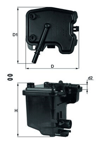 MAHLE KL431D - Yakit Filtresi - Psa 206/207/307/308/partner/s40/v50/focus