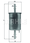 MAHLE KL573 - Yakit Filtresi - Opel Lacetti Epica