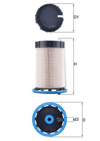 MAHLE KX592 - Yakit Filtresi - Vw Passat-tiguan-q3