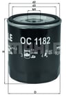 MAHLE OC1182 - Yag Filtresi - Japon Cx3 (dk) : Mazda 3 (bn) 1.5 D 16-18 : Mazda 6 (gg, Gh) 2.0 02-12