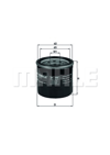 MAHLE OC195 - Yag Filtresi - Japon 323 (bg, Ba, Bj) : 626 (ge, Gf) 1.8/2.0 92-01 : Mazda 3 (bk) 1.6 03-13 : Mazda 2