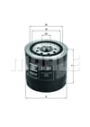 MAHLE OC383 - Yag Filtresi - Fiat M 131-lada/skoda/favorit