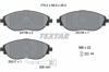 TEXTAR 2473801 - Fren Balatasi Ön - Vw Golf7-passat-tiguan-a3-leon-octavia