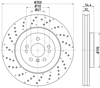 TEXTAR 92254405 - Fren Diski Ön - Mercedes 166 Ml-gl-gls Serisi-c292
