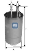 UFI 24.ONE.01 - Yakit Filtresi - Fiat Linea/doblo/fiorino