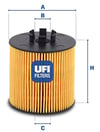 UFI 25.047.00 - Yag Filtresi - Vw Golf5-jetta-passat-a3-leon