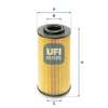 UFI 25.070.00 - Yag Filtresi - Kore Accent Era/getz/matrix/i30/ceed/cerato/rio/picanto