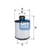 UFI 25.139.00 - Yag Filtresi - Fiat Egea/500/doblo Iii/fiorino/corsa E/mito