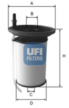 UFI 26.053.00 - Yakit Filtresi - Psa Boxer Iv