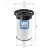 UFI 26.076.01 - Yakit Filtresi - Fiat Ducato Iv-alfa Romeo Giulia