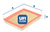 UFI 30.168.00 - Hava Filtresi - Ford Fiesta/fusion