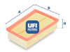 UFI 30.352.00 - Hava Filtresi - Japon Qashqai (j10) : Xtrail (t31) 07-13