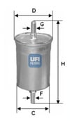 UFI 31.844.00 - Yakit Filtresi - Ford Fiesta Fusion