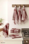 10 lu Lüks Bulaşık Kurulama Bezi ve Mutfak Peçetesi 50x70 Cm Daily Bordo