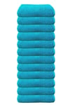 12li Paket Boya Tutmayan Mikrofiber El Yüz Spor Kuaför Havlusu 50X90 Cm