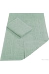 2 Li Banyo Ayak Havlusu %100 Pamuk 50X70 Cm Menesch Yeşil