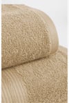 2 Parça Battal Lüks Premium Banyo Spa Havlu Takımı 90x170 Cm Bej