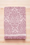 2 Parça Jakarlı Banyo Havlu Takımı %100 Pamuklu 90x150 Cm Arden Pembe