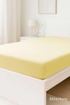 Çift Kişilik Düz Penye  %100 Pamuklu Lastikli Çarşaf 200X200 Cm Battal  Boy Newsheet Sarı
