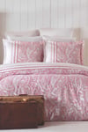 Çift Kişilik Nevresim Takımı Pamuklu Vintage Pembe Paisley