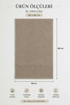 El Yüz Havlusu 50x90 cm %100 Pamuk Kısmi Kadife  Quadro Kahve