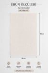 El Yüz Havlusu 50x90 cm %100 Pamuk Kısmi Kadife  Quadro Krem
