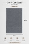 El Yüz Havlusu 50x90 cm %100 Pamuk Kısmi Kadife  Quadro İndigo