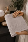 El Yüz Havlusu 50x90 cm %100 Pamuk Kısmi Kadife  Quadro Taş